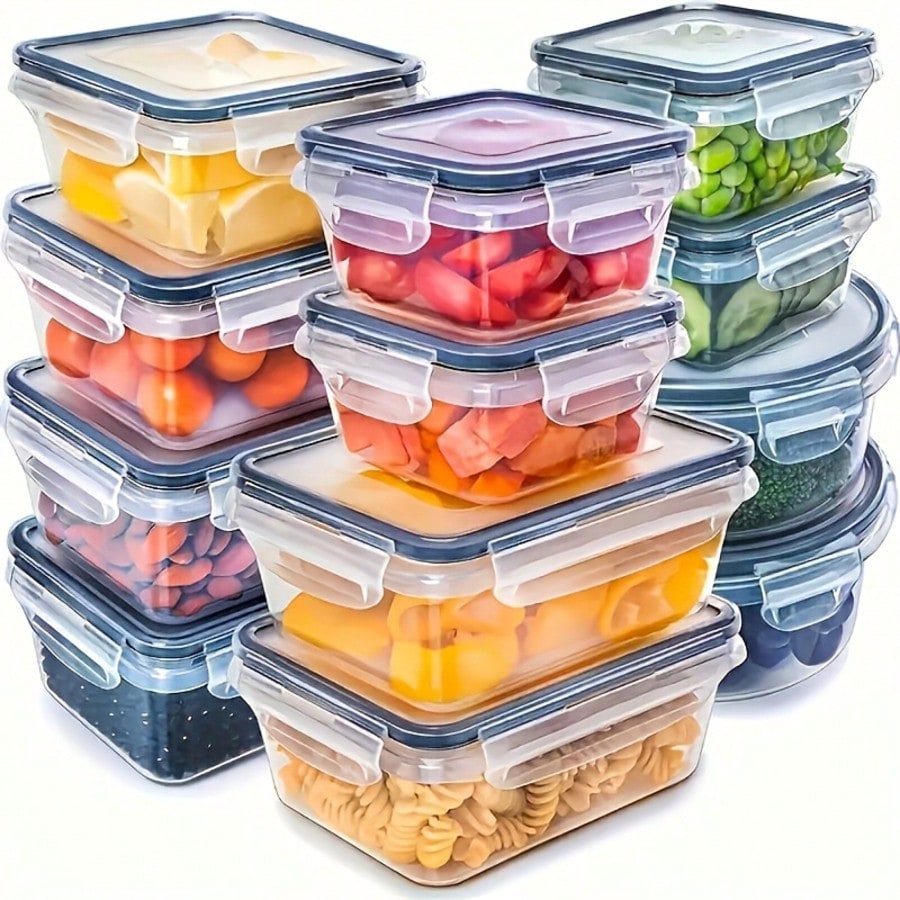 Meal Prep Kitchen - 24 Wadah Penyimpanan Makanan dengan Tutup
