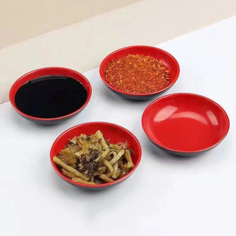 Sauce Dipping Cup - 3 Buah Piring Saus Melamin Bulat
