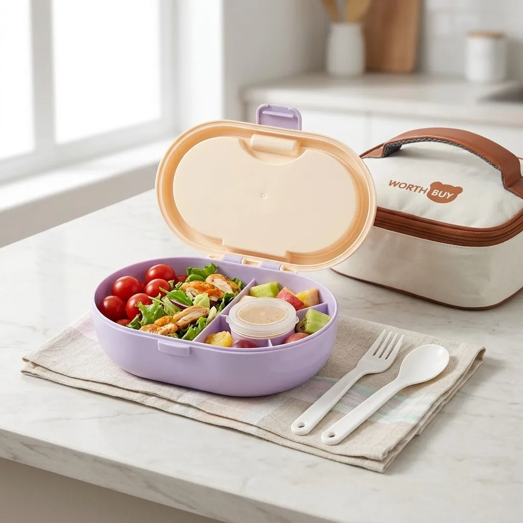Meal Prep Or Prep Meal - Kotak Bento Plastik dengan Sekat, Kotak