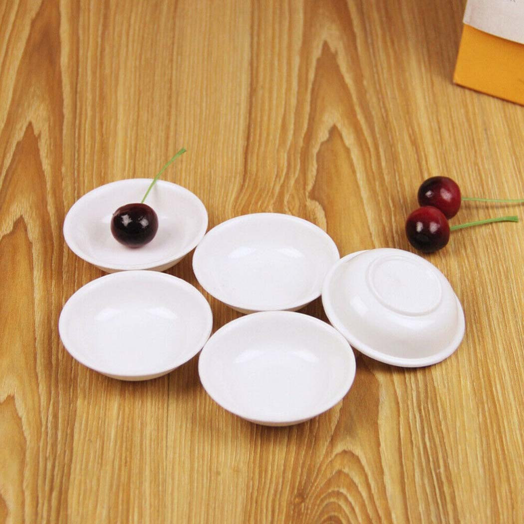 Sauce Dipping Cup - 5 Buah Plastik Putih Piring Saus