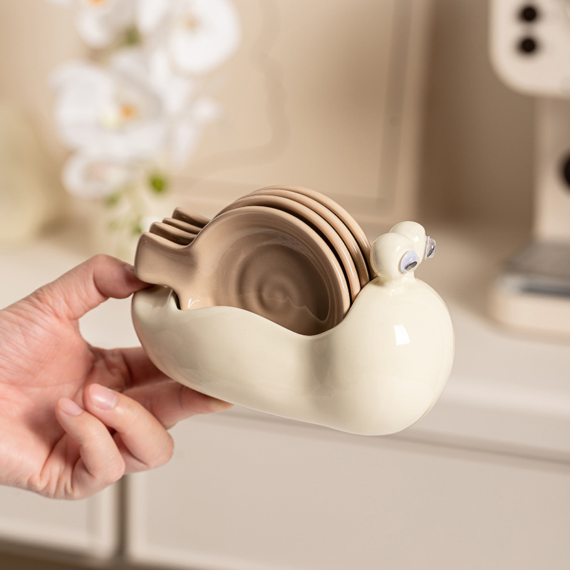Sauce Dipping Cup - Snail piring kecil keramik, peralatan rumah