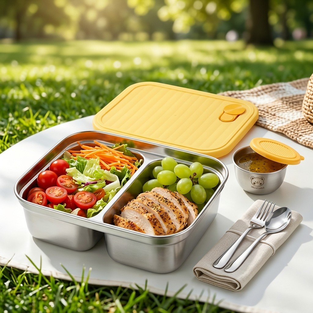 Meal Prep Bowl - Wadah Makan Siang Stainless Steel 304,