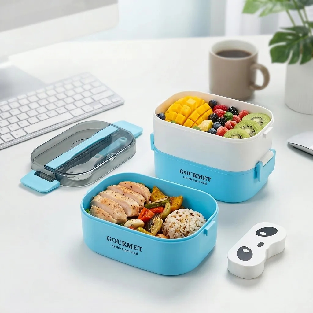Kotak Bento Plastik yang Aman  - Meal Prep Or Prep Meal ulasan dan harga