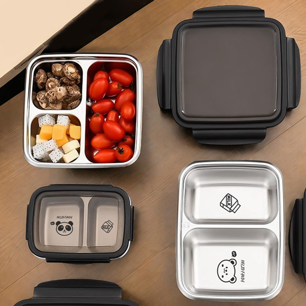 WORTHBUY 2/3 Grid 304 Kotak Ma - Meal Prep Bowl ulasan dan harga