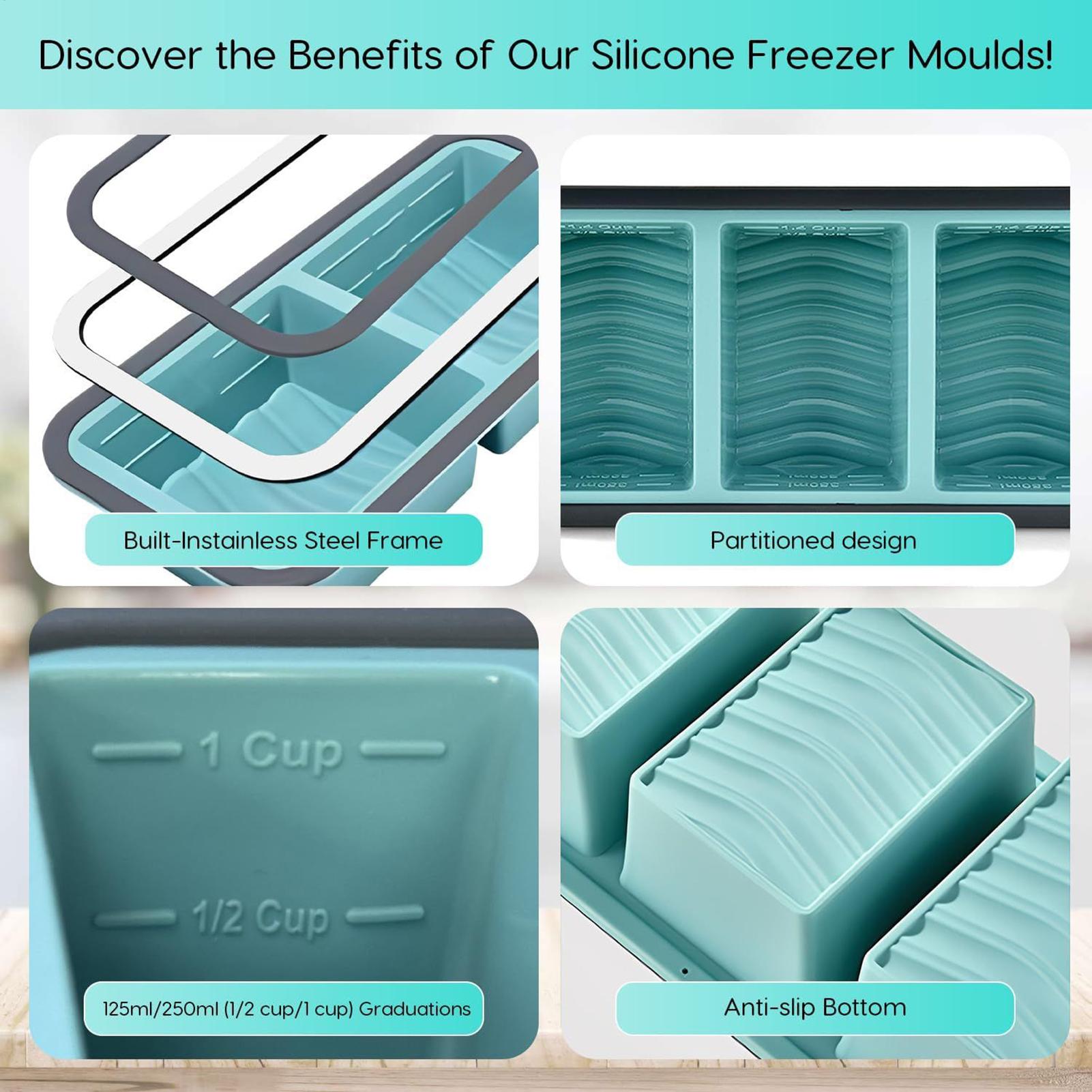 Cetakan Silikon untuk Freezer, - Meal Prep Template ulasan dan harga