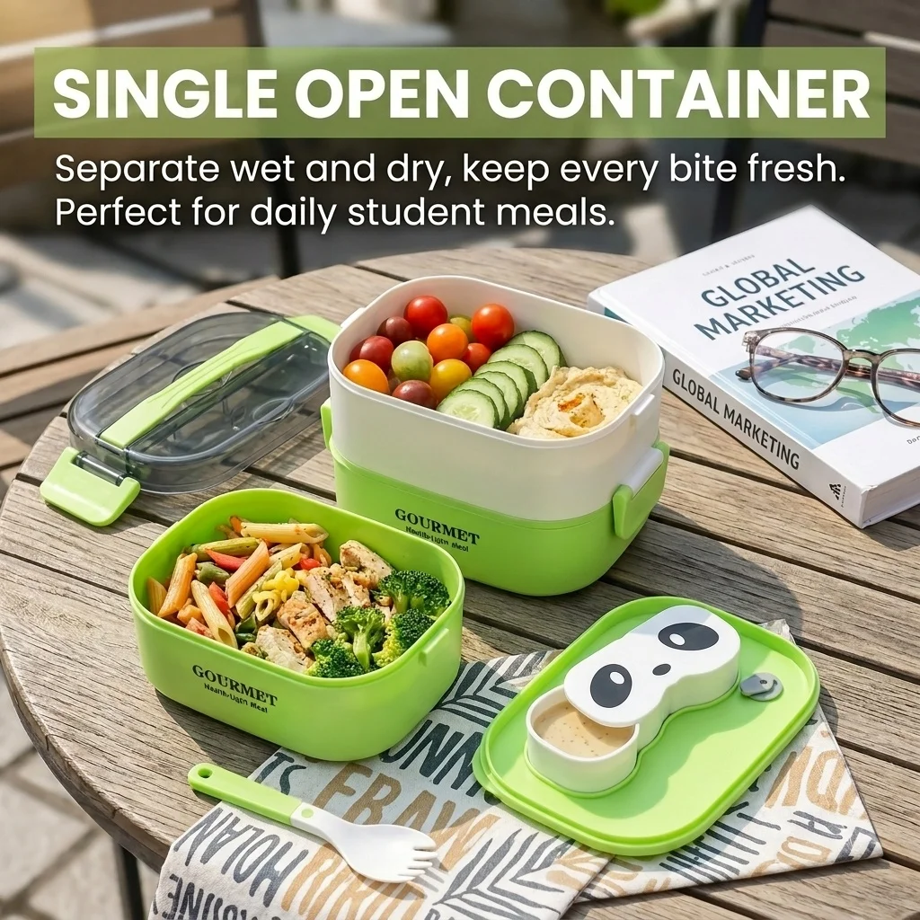 Kotak Bento Plastik yang Aman  - Meal Prep Or Prep Meal ulasan dan harga
