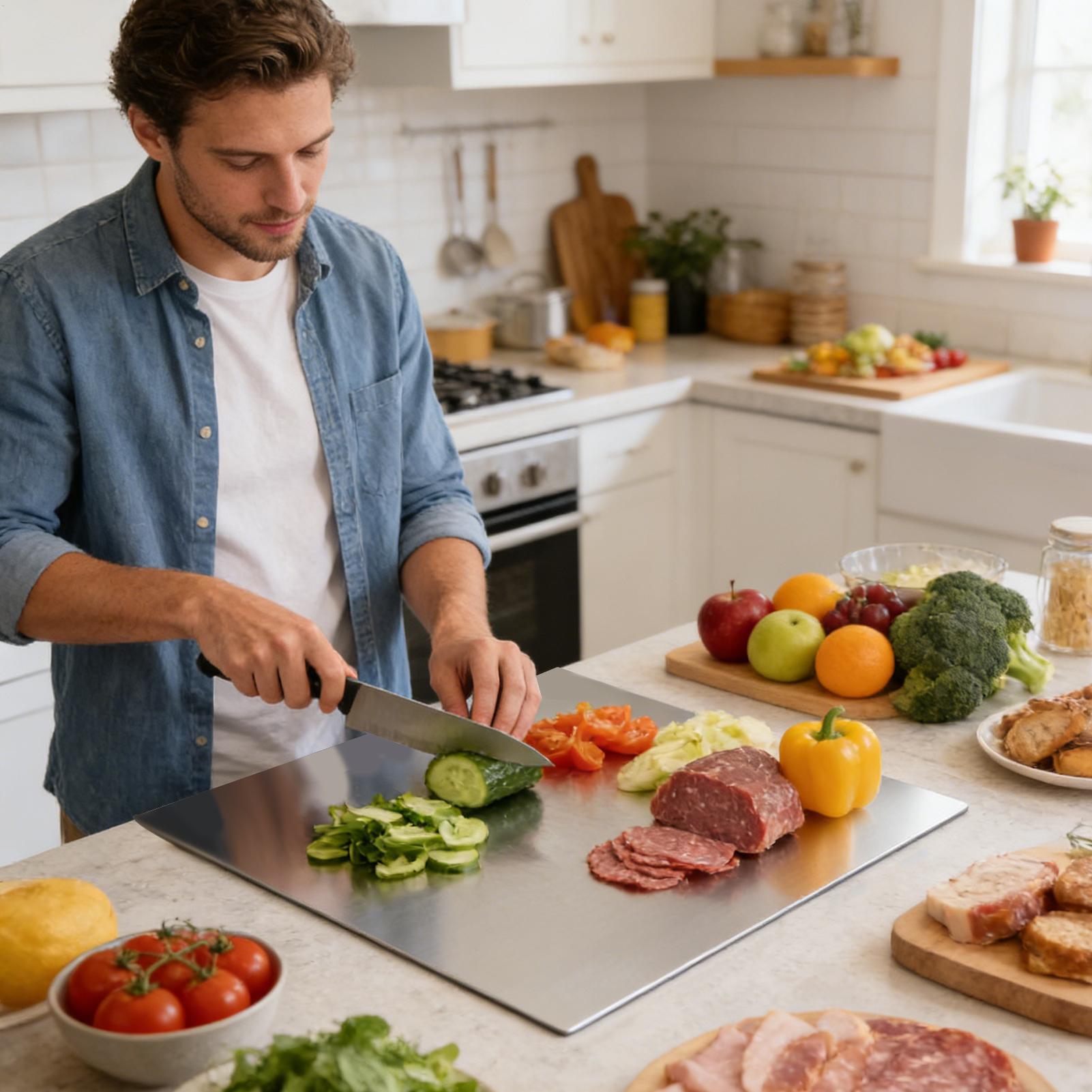 Papan Pemotong Daging Stainles - Meal Prep Kitchen ulasan dan harga
