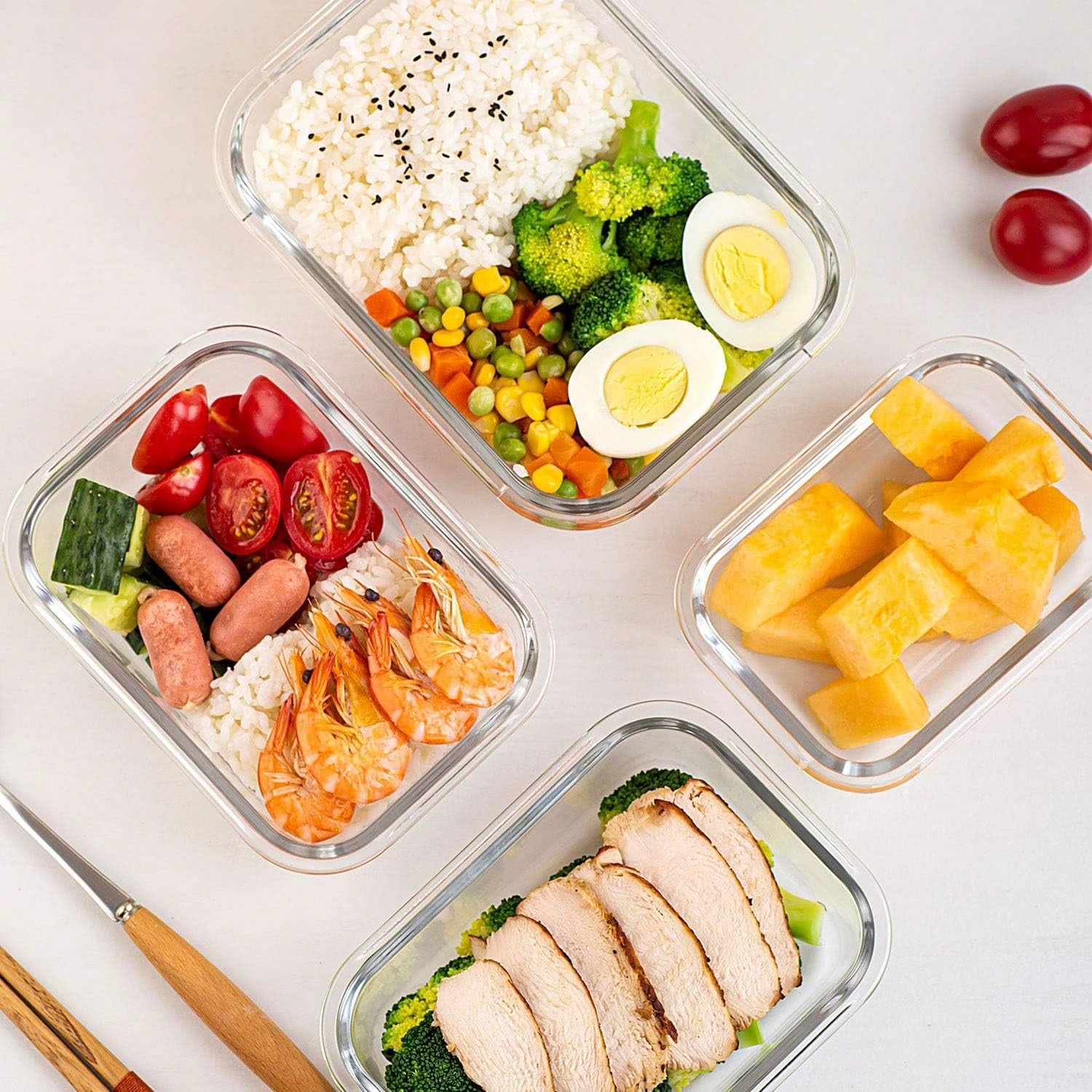 10 Wadah Makanan Kaca, Wadah P - Meal Prep Kitchen ulasan dan harga