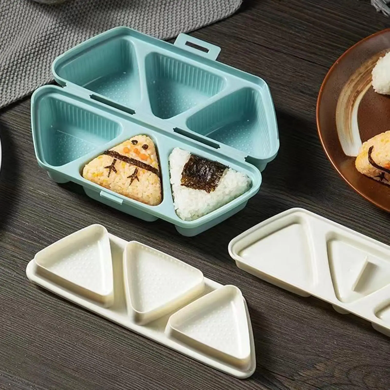 Cetakan Sushi 6 Lubang Segitig - Meal Prep With Rice ulasan dan harga