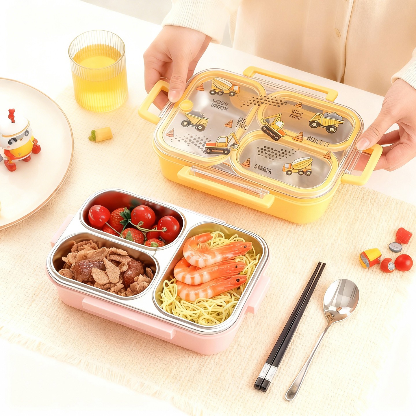 Kotak Makan Siang Anak Motif K - Meal Prep Bowl ulasan dan harga